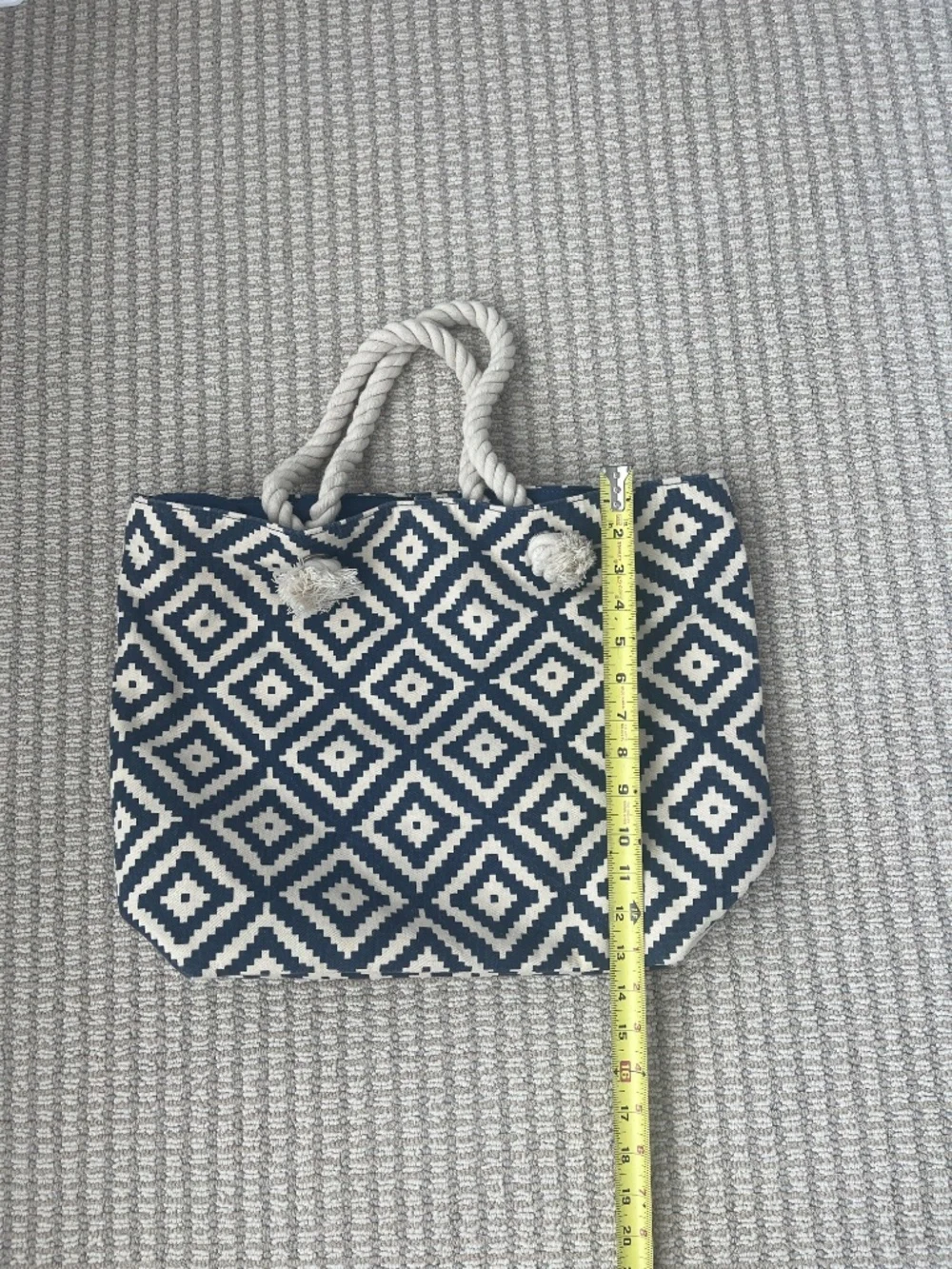 Summer & Rose Boho Tan and Cream Tote Beach Bag